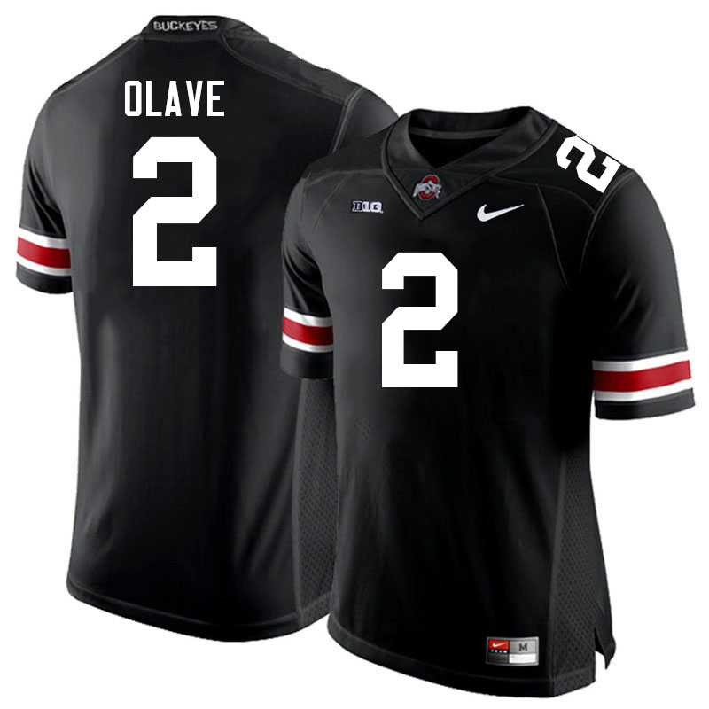 #2 Chris Olave Ohio State Buckeyes Jerseys Football Stitched-Black